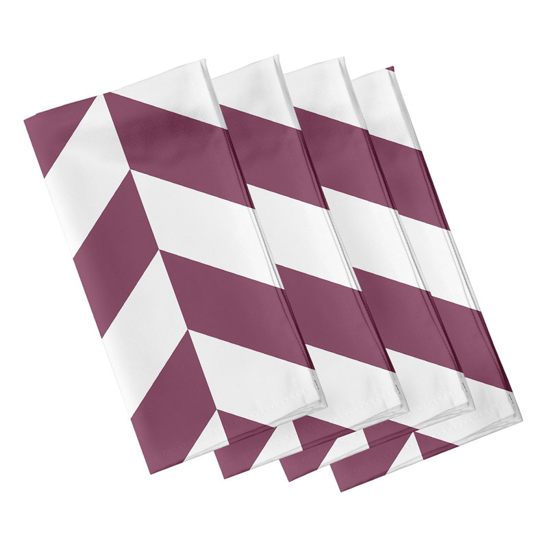 Lakyia Polyester Chevron Square Napkin, Purple