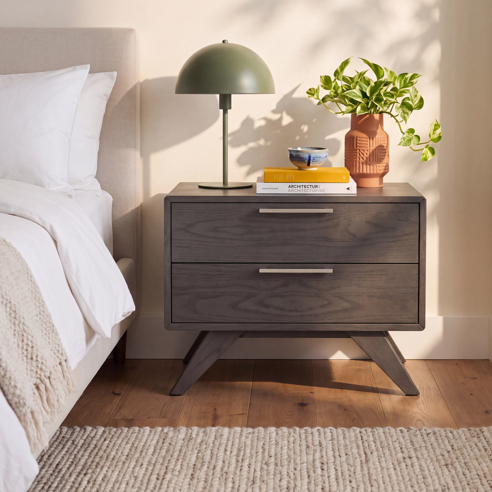 Glow 2 - Drawer Nightstand, Gray Wash