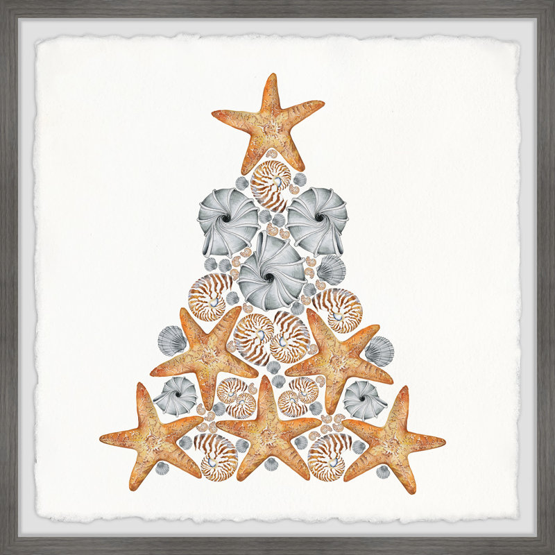 Nautical Christmas Tree - Single Picture Frame Painting, 61cm H x 61cm W x 3.81cm D