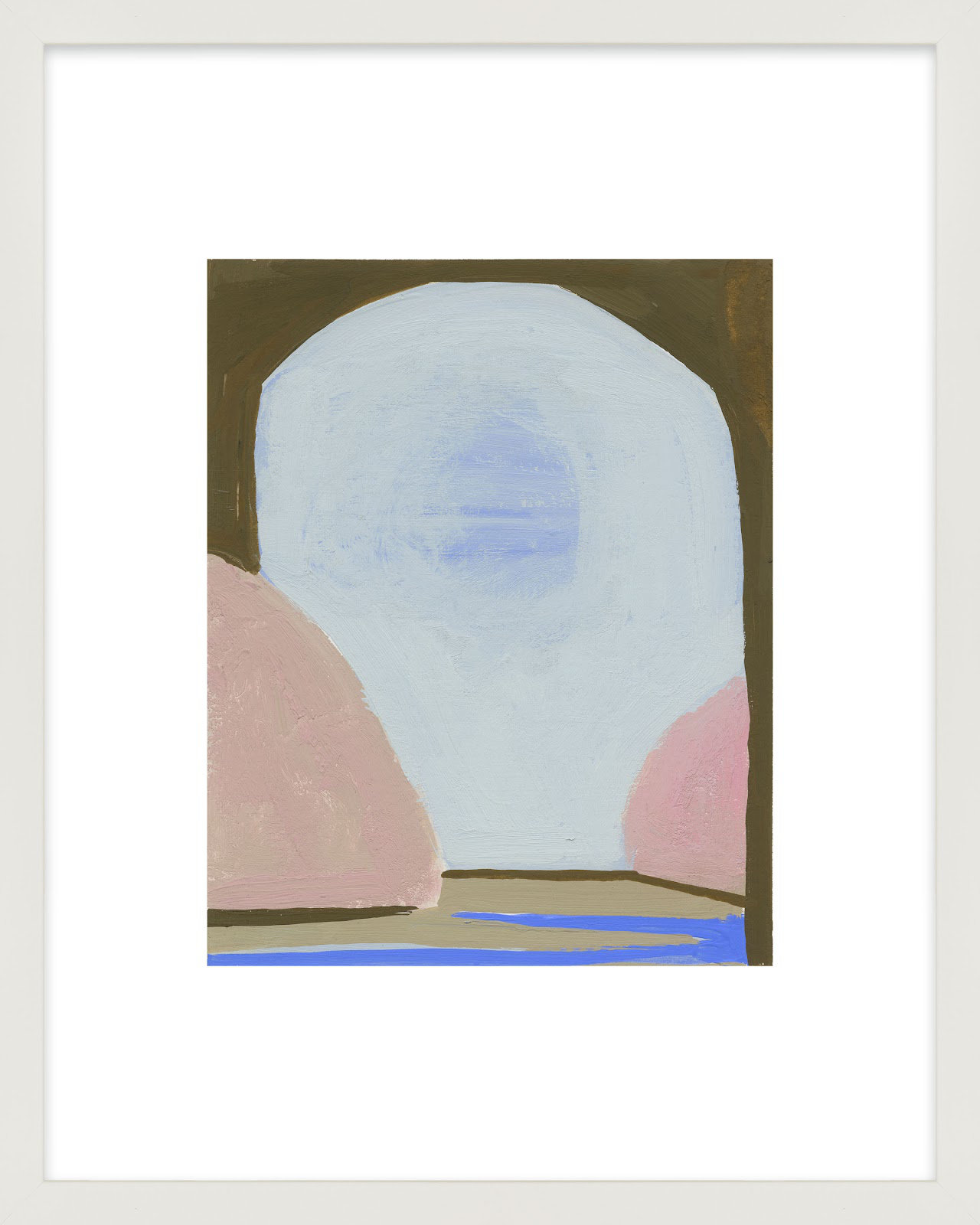 Morning Sky 3 Painting by Andrea Stokes, 25" H x 20" W, White Framed