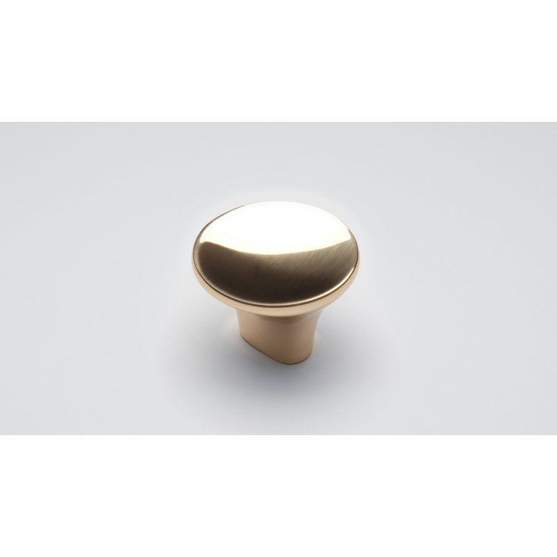 Lazro 35mm Length Oval Knob Multipack, Polished Brass