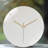 12" Round Tempered Glass Wall Clock with Silent Quartz Movement-483791357