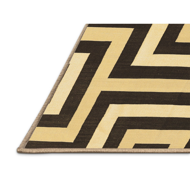 Washable Geometric Indoor Rug, Rectangle 5' x 7'