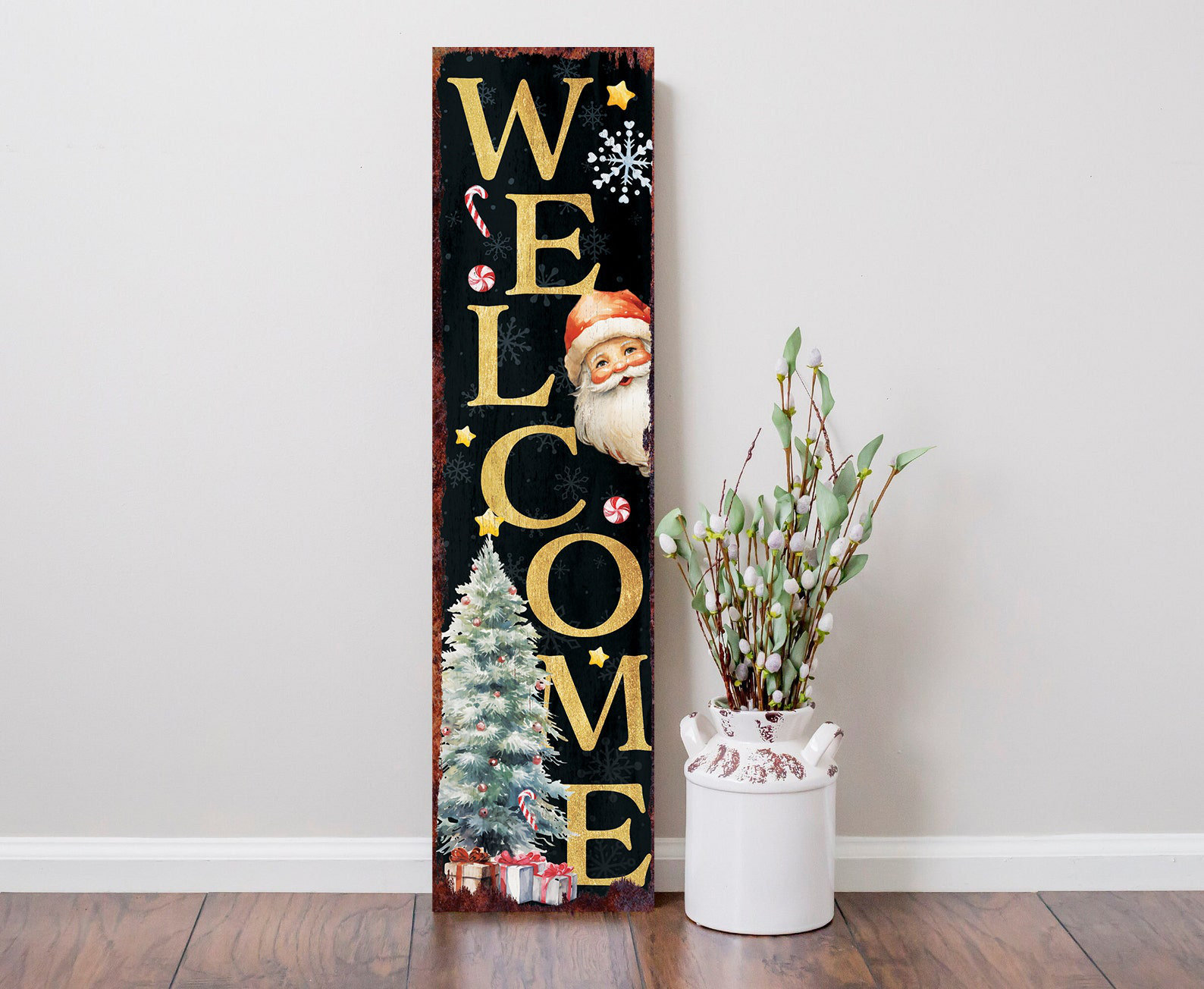 The Holiday Aisle® Welcome Christmas Door Mural | Wayfair