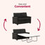 Canapé-lit convertible pour lit simple avec ports USB