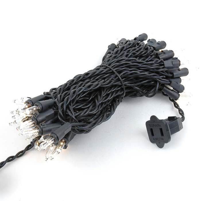 Mini-mini chaîne pour l’extérieur 25" 50-ampoule Sheffield, Noir