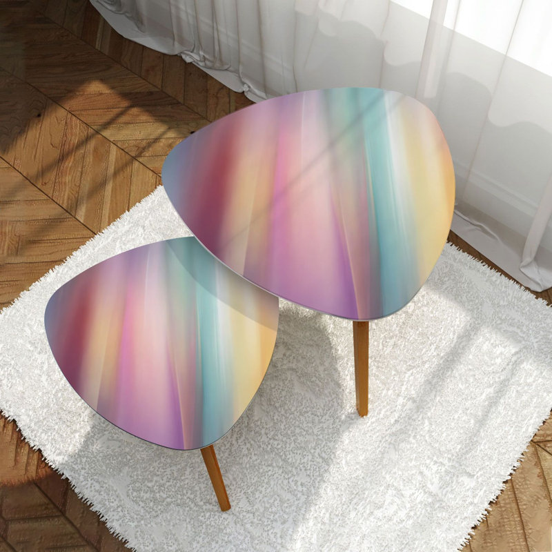 Ensemble de 2 tables gigognes Triangle Nesting