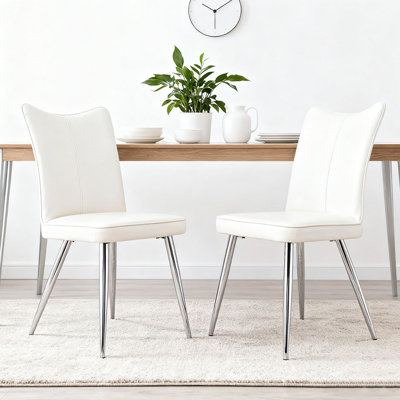Set of 2 Modern Upholstered Dining Chairs