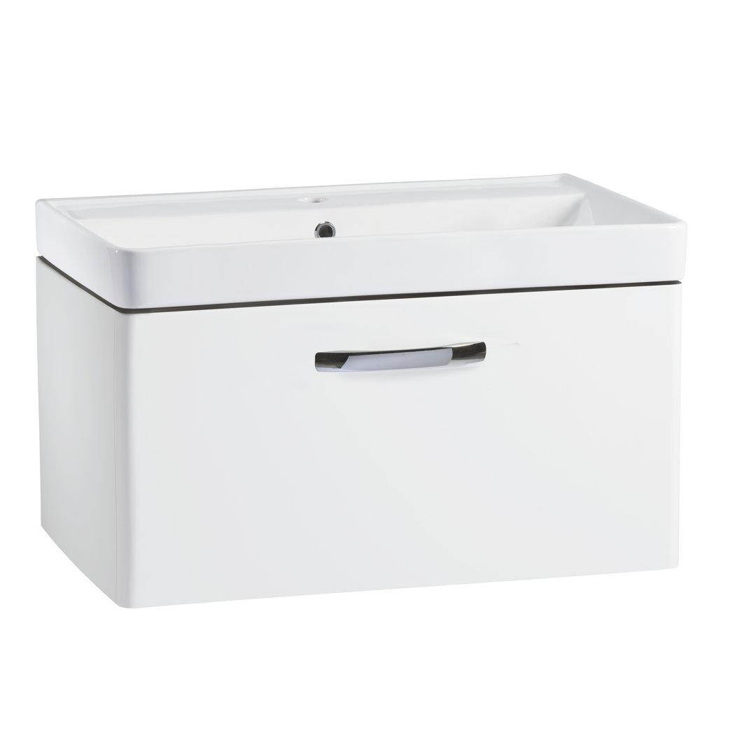Compass 800mm Wall Mounted Single Vanity Unit