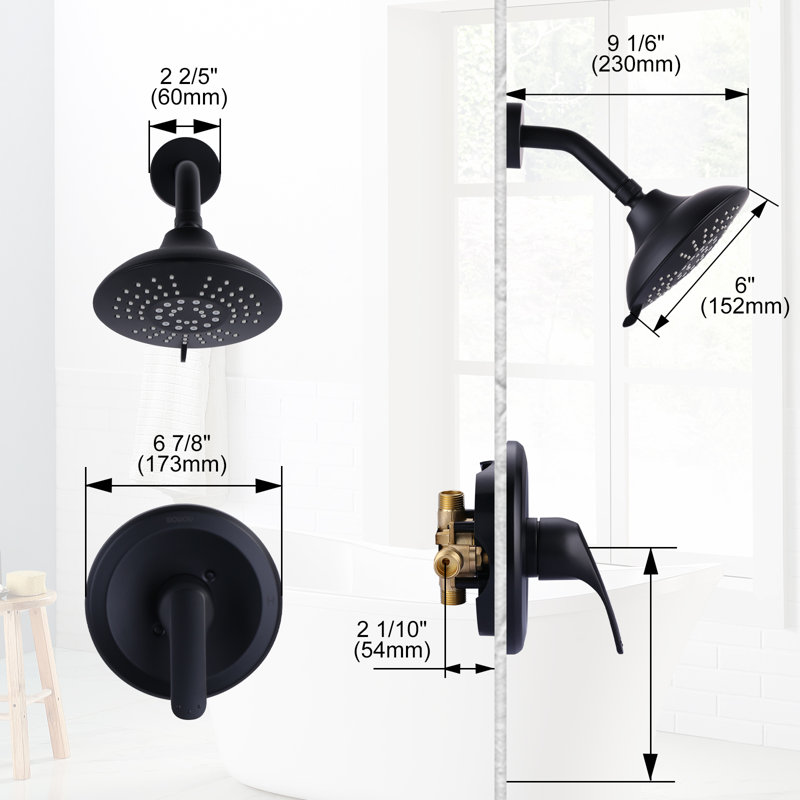 Tub & Shower Faucet, Matte Black