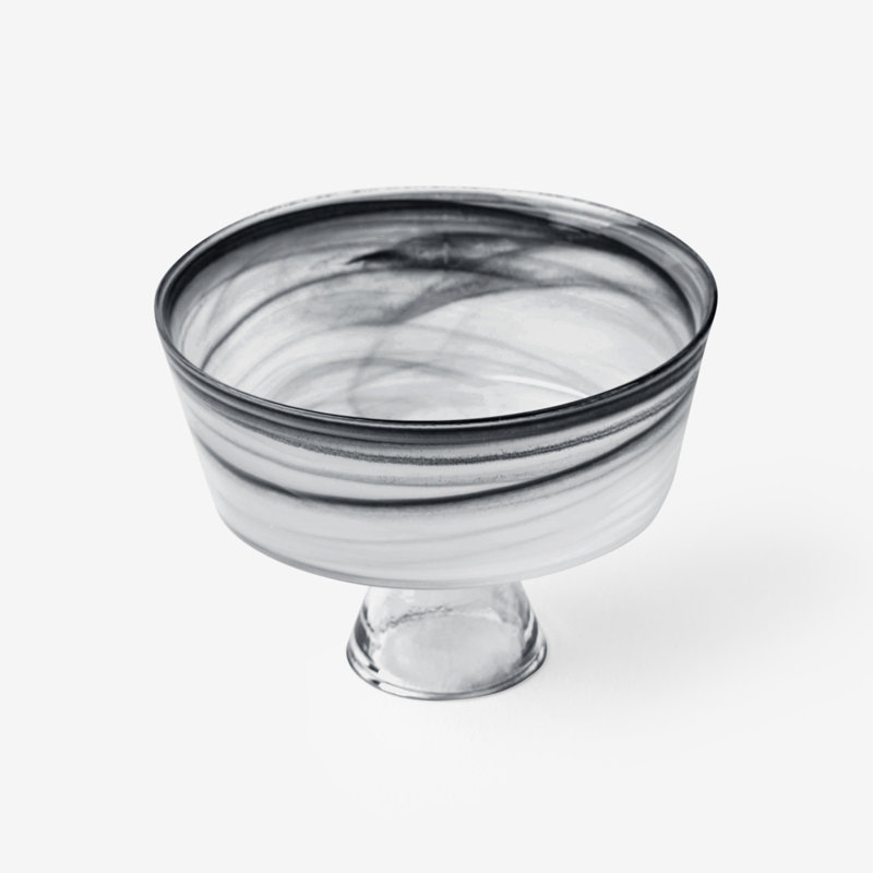Metro Lane Glass Fruit Bowl, Black