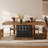 63'' Dining Table for 4-6, Modern Rectangular Dining Room Table with Geometric Relief