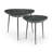Tobias 2-piece Triangular Marble Top 2-piece Nesting Table Green and Black