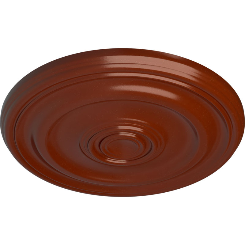 Médaillon de plafond Endurathane Devon, DO 15 3/4 po x P 1 1/2 po (convient aux auvents jusqu'à 3 5/8 po), finition brique réfractaire peinte à la main