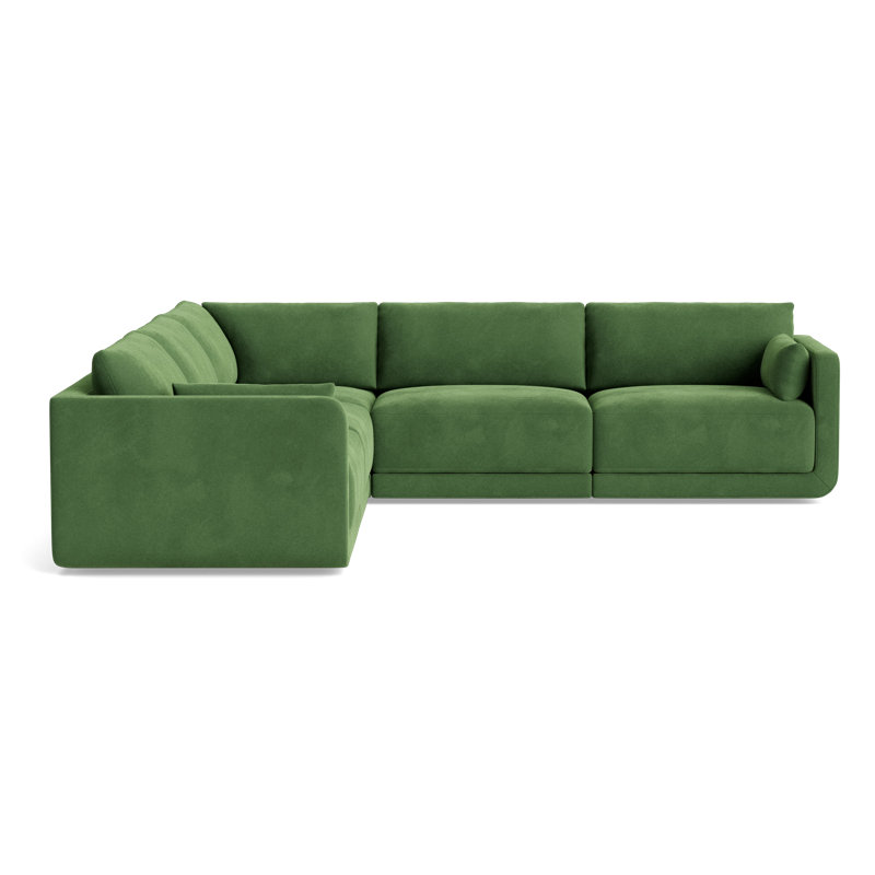 Eva Modular Sectional, Performance Velvet - Ivy