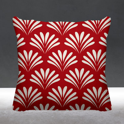 Cara Floral and Abstract Outdoor Reversible Throw Pillow