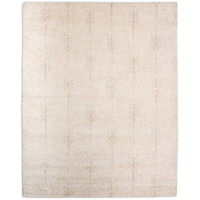 Wool Oriental Area Rug in Ivory