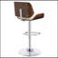Tabouret de bar réglable écru et chrome