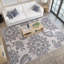 Tapis crème à motif floral transitionnel-27337143
