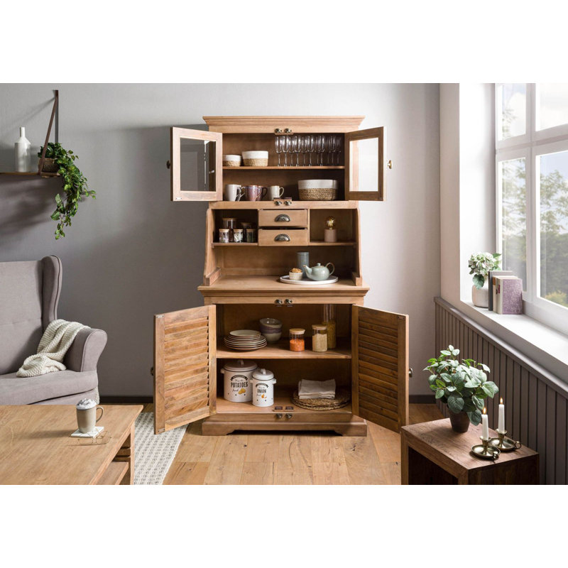 Toulouse Display Cabinet, Beige Oiled