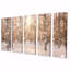 Sparkling Snow Sunshine - Arbre, séquoia, art mural pour le salon, 5 pièces-709375481
