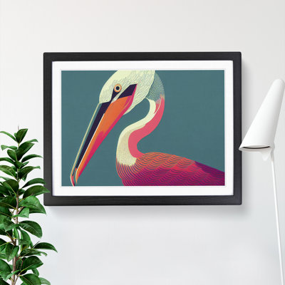 XH1022-6153X Modern Pelican Abstract - Single Picture Frame Print