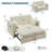 55" Convertible Sleeper Loveseat with USB & Storage Pockets