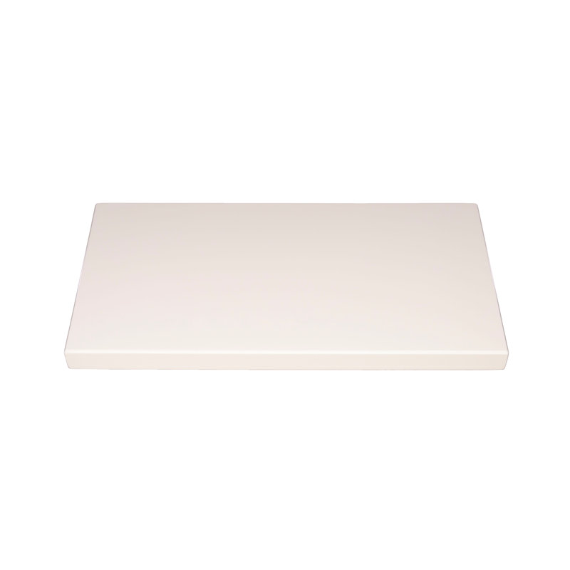 Plateau de table d'extérieur en bois thermolaqué, H 1,125 po x L 36 po x l 36 po, Blanc polaire