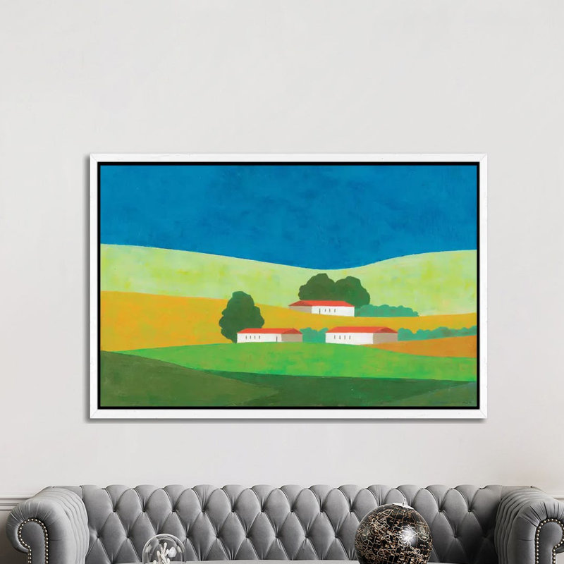 Kabri 1 Piece Painting on Canvas, 152.5 cm H x 101.5 cm W, White Framed