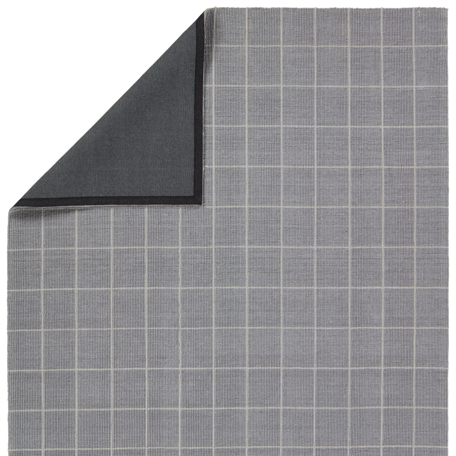 Silver Gray Hand-Woven Striped Rug, Rectangle 10' x 14'