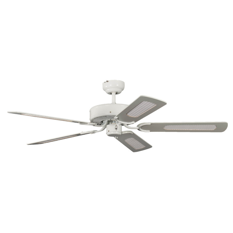 Shayla 132cm Ceiling Fan, White, Oak