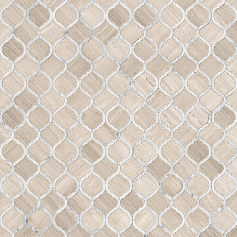 Carrelage mosaïque en marbre poli 11 po x 13 po Tivoli