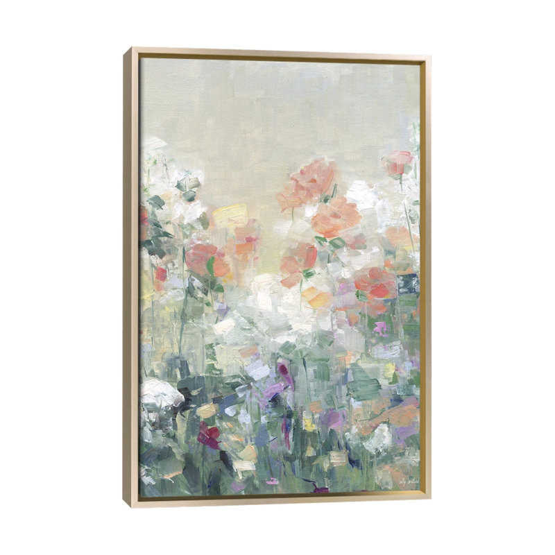 «Garden Symphony II», reproduction d'art sur toile encadrée, 40 po x 26 po, Toile avec cadre, Champagne