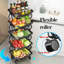 Chariot-panier pliable en métal à 5 niveaux