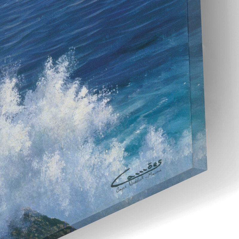  «Cape Neddick, Maine» par Eduardo Camoes, art mural en verre acrylique, H 12 po x l 16 po x P 0,13 po