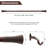  3/4 Inch 12 Pcs Brown Curtain Rod Adjustable 36" to 66" for Windows & Doors Curtains with Wood Taper Finials & Brackets Set - by Deco Essential-643915406