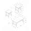 Ensemble de table, 3 pièces, décor, salon, transitionnel-1772304470