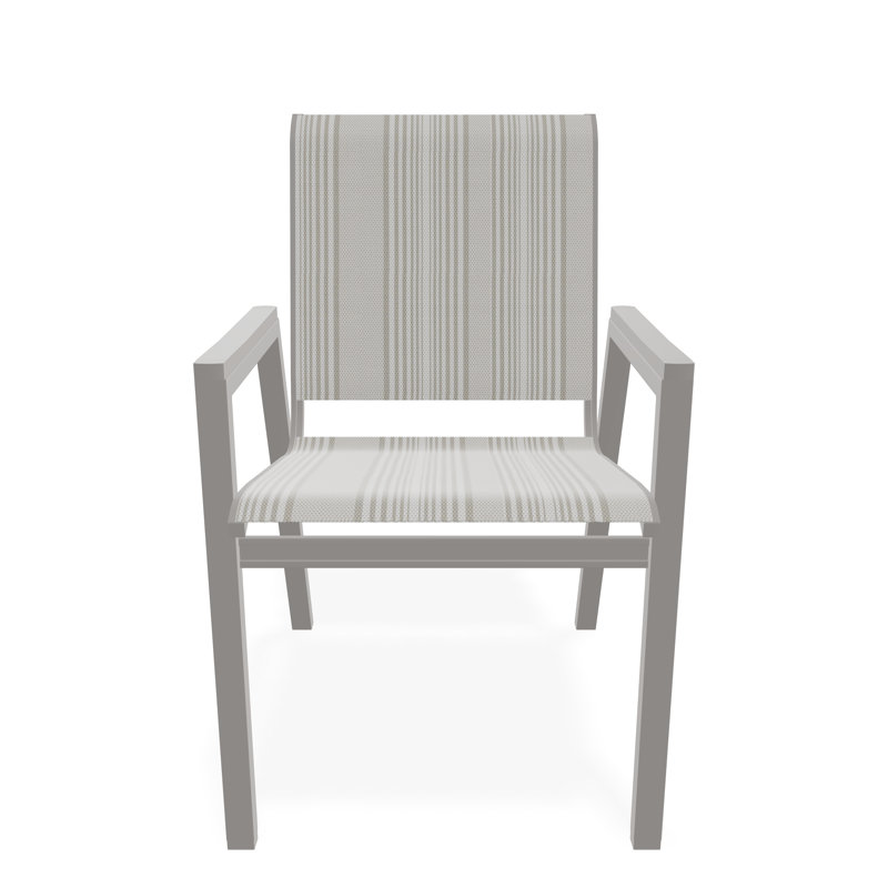Bazza Outdoor Dining Chair, Harbor, Warm Gray