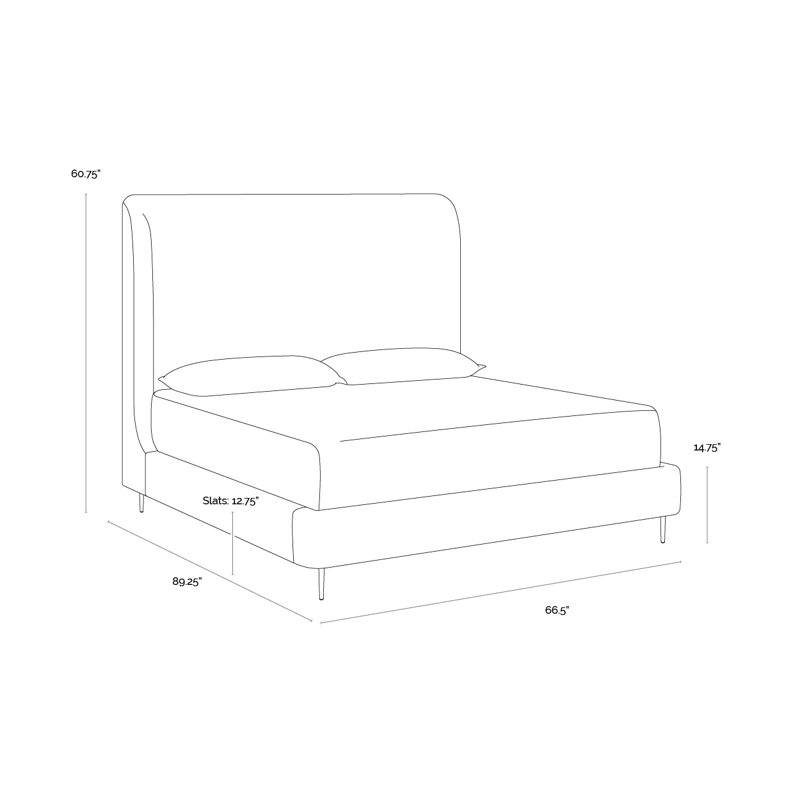 TIERRA Solid Wood Bed, Queen, Taupe