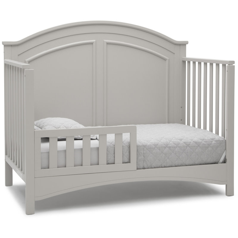 Moonstruck Gray 6-in-1 Convertible Crib with Crown Molding