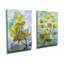Élégantes peintures sur toile décoratives (2 pièces), 12 x 16 pouces, 60% coton / 40% polyester, cadre en bois | Superbes impressions numériques pour la décoration de salon, style d'art moderne, idée de cadeau parfaite