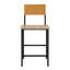 Tabouret de comptoir, finition noire