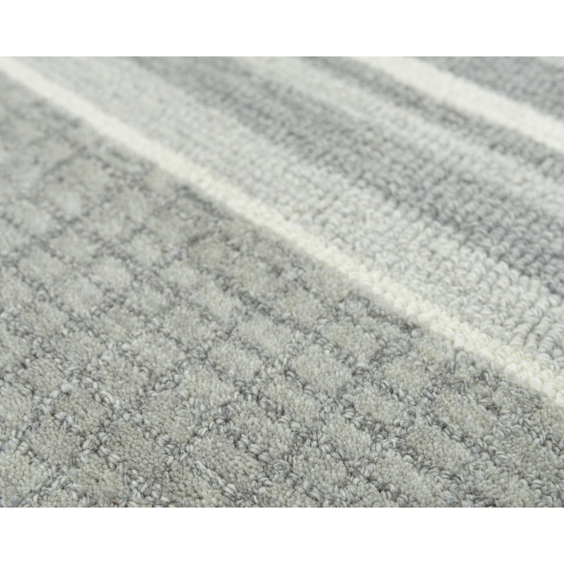 Wool Striped Indoor Rug, Runner 2'6" x 8'