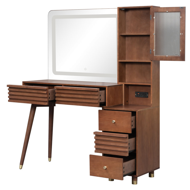 Meuble-lavabo 45,9 po avec miroir et lumières, Espresso