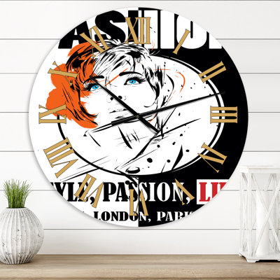 Style Passion Life Fashion Girl IV Wall Clock