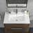 30"L x 18"W White Rectangular Single Vanity Top with Faucet Hole and Overflow(Top Only)-125359609