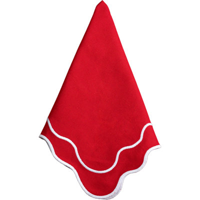 Serviette rouge, ensemble de 8