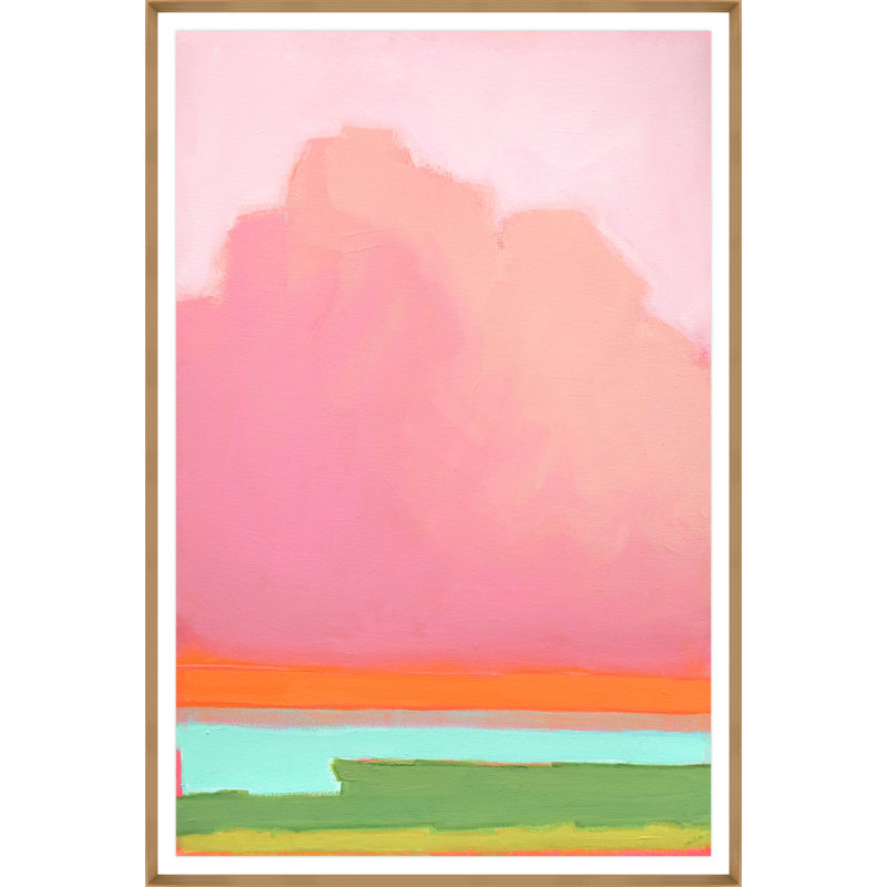 Pink Sky in the Evening, Yes, Brown Single Picture Frame Paper