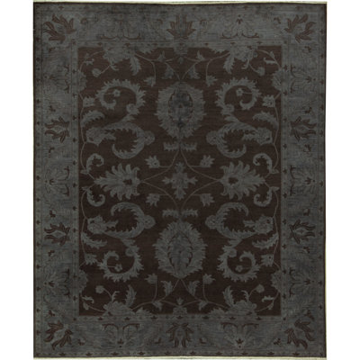 Tapis brun de haute qualité noué à la main