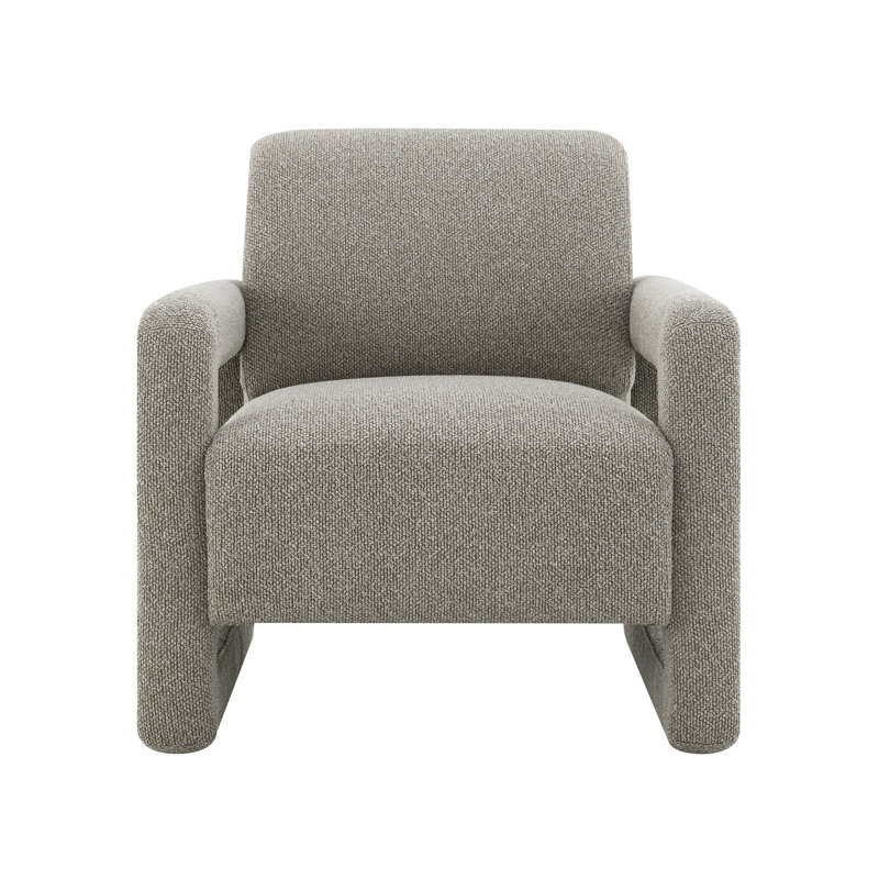 Fauteuil d'appoint en chenille gris